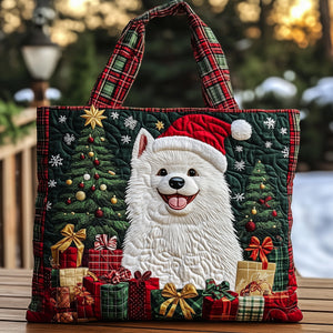 The Festive Samoyed Quilted Tote