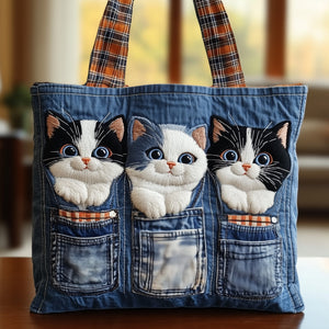 The Cat Pockets Tote Bag