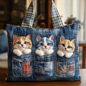 The Cat Pockets Tote Bag