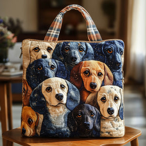 The Dachshund Portrait Quilted Tote