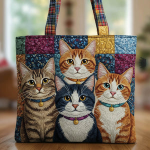 The Playful Kittens Quilted Tote