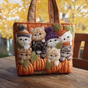 Everyday Purrfectly Autumn Quilted Tote