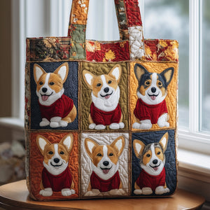 Corgi Dogs Patchwork Tote Bag