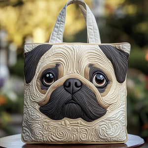 Pug Dog Face Tote Bag