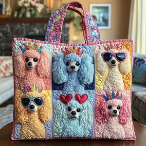 The Poodle Charm Quilted Tote