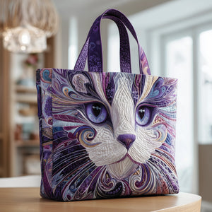 The Purple Cat Quilted Tote