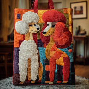 Everyday Two Poodles Quilted Tote