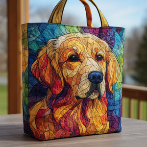 Golden Retriever Dog Quilted Tote