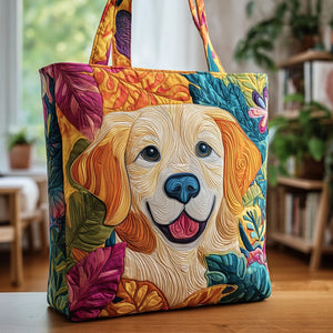 Everyday Golden Retriever Quilted Tote