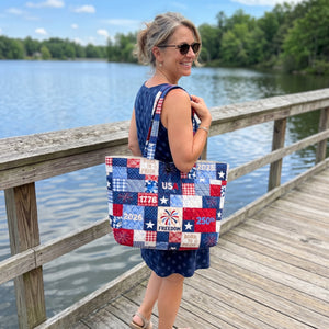 The Independence Burst Quilted Classic Tote