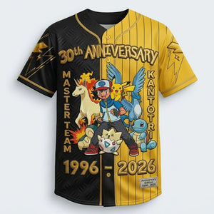 Celebrate 30 Years Of Catching Them All - Personalized Baseball Jersey - MNPS0402NL