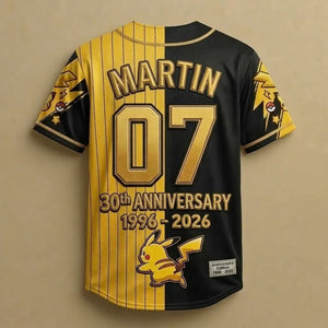 Celebrate 30 Years Of Catching Them All - Personalized Baseball Jersey - MNPS0318NL