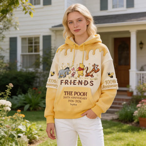 Honey Bear 100 Years Of Friendship Together - Personalized Mouse All Over Shirt - MNPS0107