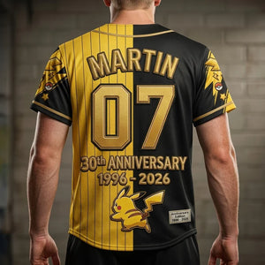 Celebrate 30 Years Of Catching Them All - Personalized Baseball Jersey - MNPS0318NL