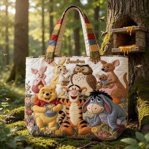 Honey Bear Friends - Personalized Quilted Tote Bag - NSK10009