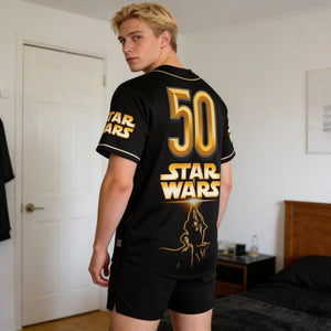 Galactic Saga 50th Anniversary - Personalized Baseball Jersey - MNPS0313NL