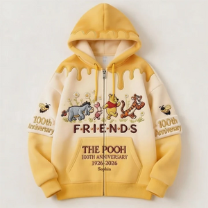 Honey Bear 100 Years Of Friendship Together - Personalized Mouse All Over Shirt - MNPS0107