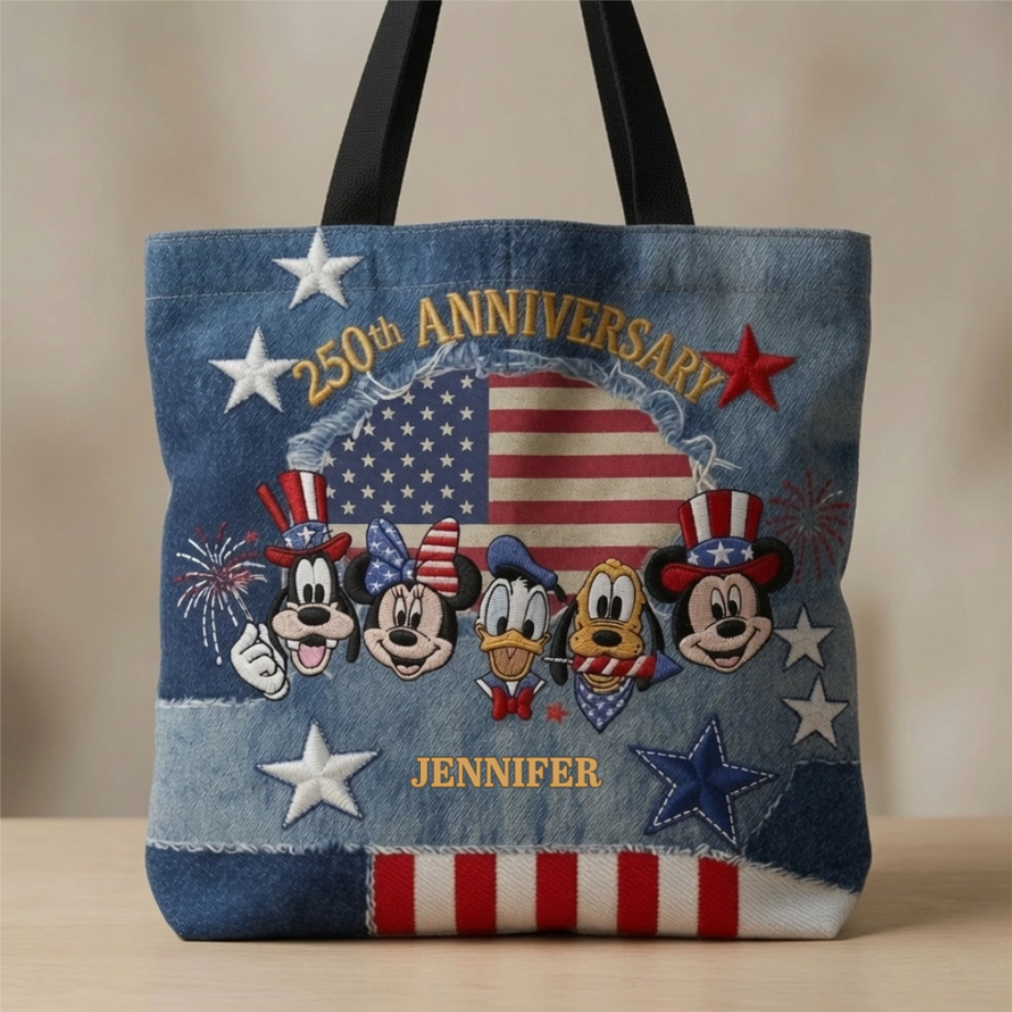 Magic Mouse Celebrate 250 Years Of America Freedom - Personalized Tote Bag - NSK10035