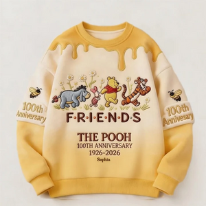 Honey Bear 100 Years Of Friendship Together - Personalized Mouse All Over Shirt - MNPS0107