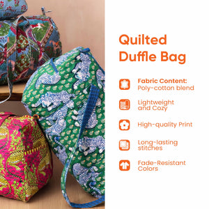 The Bichon Charm Quilted Duffle Tote