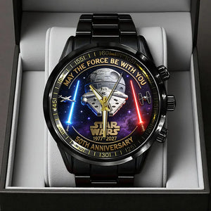 Star Wars 50th Anniversary 2027 Black Stainless Steel Watch – MNPST0282