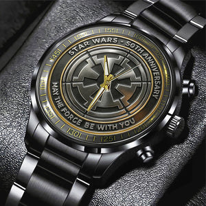 Star Wars 50th Anniversary Black Stainless Steel Watch – MNPST0652