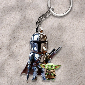 Star Wars: The Mandalorian Custom Shape 2-sided Keychain – MNPST0324