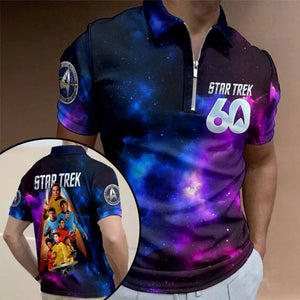 Star Trek 60th Anniversary Zip Polo Shirt – MNPST0170