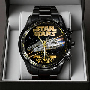 Star Wars 50th Anniversary Black Stainless Steel Watch – MNPST0159