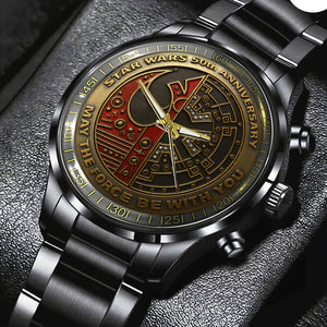 Star Wars 50th Anniversary Black Stainless Steel Watch – MNPST0459