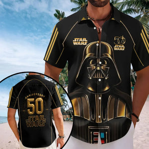 Star Wars 50th Anniversary Short Sleeve Button-Down Shirt – MNPST0264