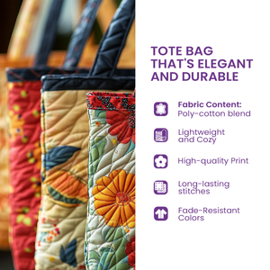 Dachshund Dog Portraits Quilted Tote