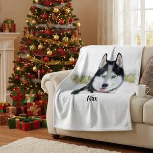 Christmas with my pet - Personalized Pet Blanket