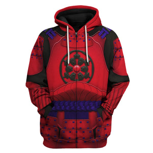 Ashigaru Red Akazonae Koyal Guard Costume Hoodie Sweatshirt T-Shirt Sweatpants – MNP219CSSTW