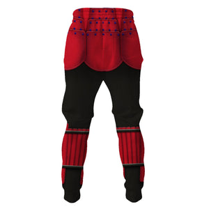 Ashigaru Red Akazonae Koyal Guard Costume Hoodie Sweatshirt T-Shirt Sweatpants – MNP219CSSTW