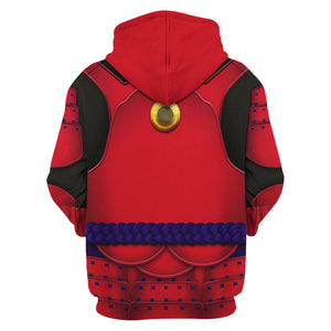 Ashigaru Red Akazonae Koyal Guard Costume Hoodie Sweatshirt T-Shirt Sweatpants – MNP219CSSTW