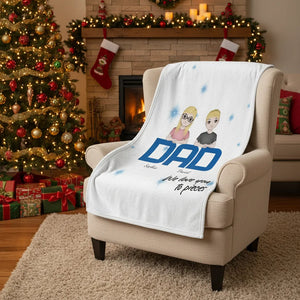 Dad we love you to pieces - Personalized Dad Blanket