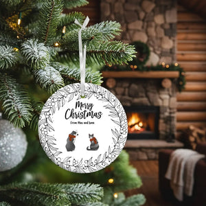 Merry christmas - Personalized Pet Ceramic Ornament