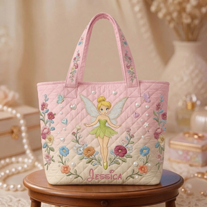 Fairy Tale Blossom - Personalized Quilted Tote Bag - NSK10019
