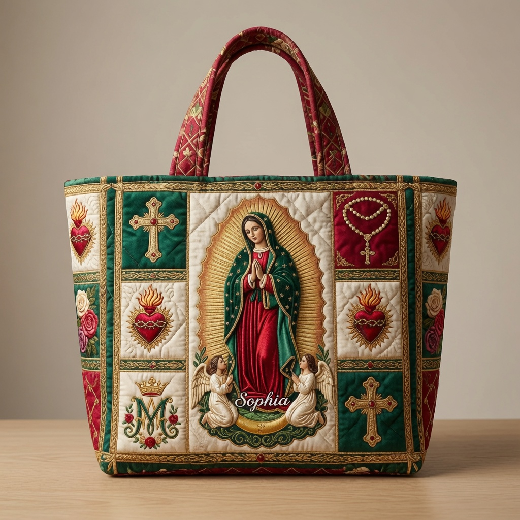 Our Lady of Guadalupe - Personalized Quilted Tote Bag - NSK10107