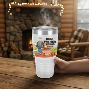 Best Father Award - Personalized Dad Tumbler