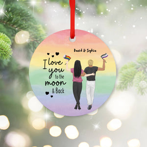 You & I - Personalized Couple Ceramic Ornament