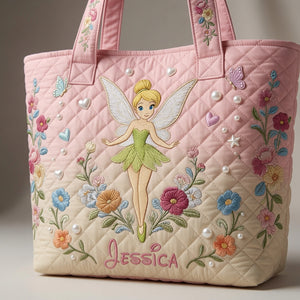 Fairy Tale Blossom - Personalized Quilted Tote Bag - NSK10019