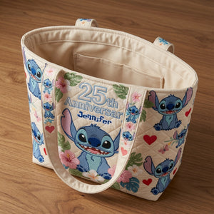 Blue Ohana 25th Anniversary - Personalized Quilted Tote Bag - NSK10020