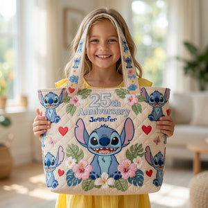 Blue Ohana 25th Anniversary - Personalized Quilted Tote Bag - NSK10020