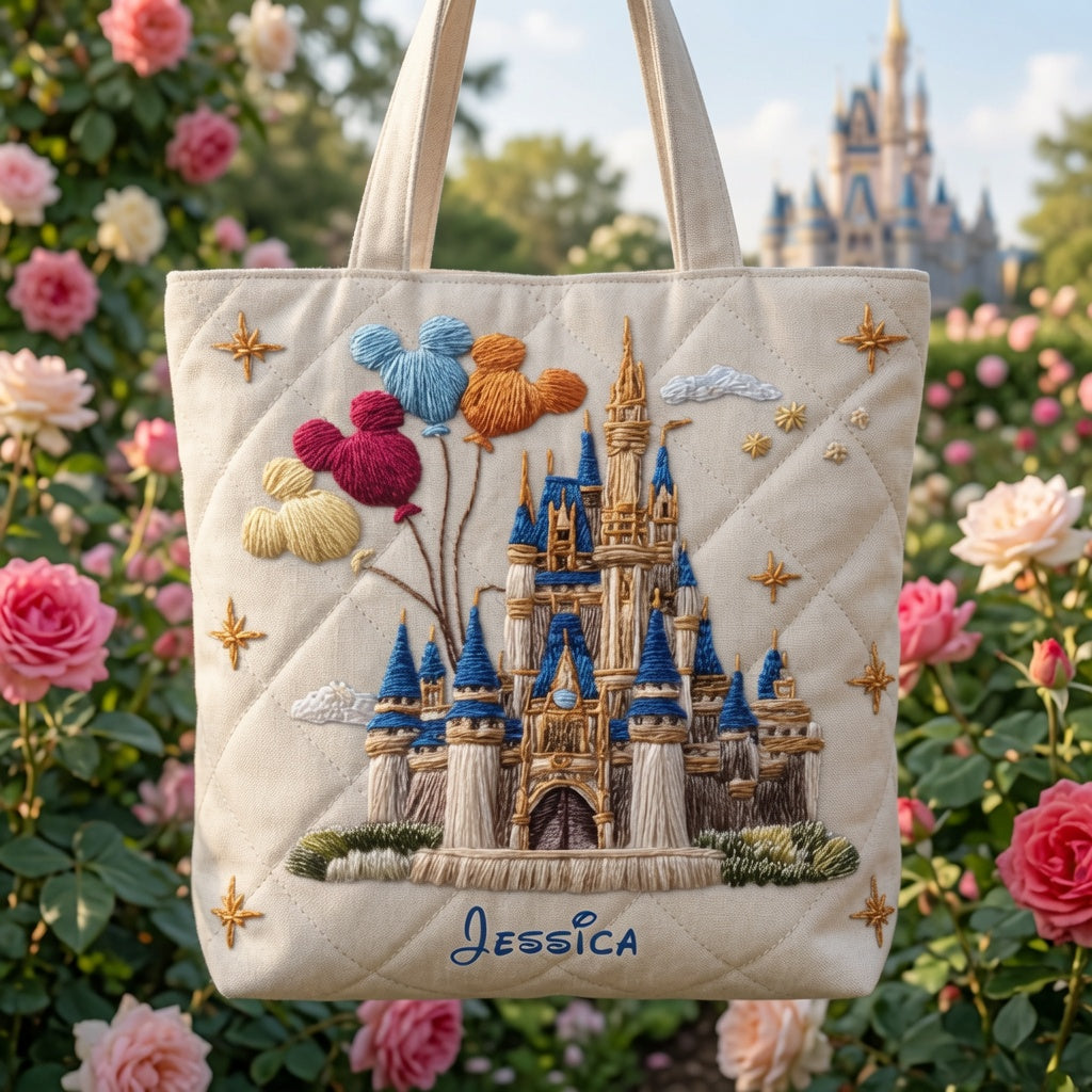 Dream Castle - Personalized Quilted Tote Bag - NSK10096