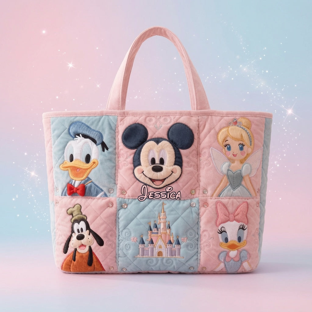 Castle & Friends - Personalized Quilted Tote Bag - NSK10106