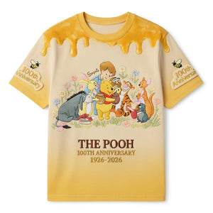 Honey Bear Celebrate Our 100th Anniversary With Friends - Personalized Mouse All Over Shirt - MNPS0110