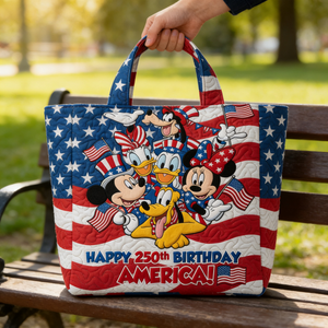 Magical Friends Happy 250th Birthday America - Personalized Quilted Tote Bag - NSK10012