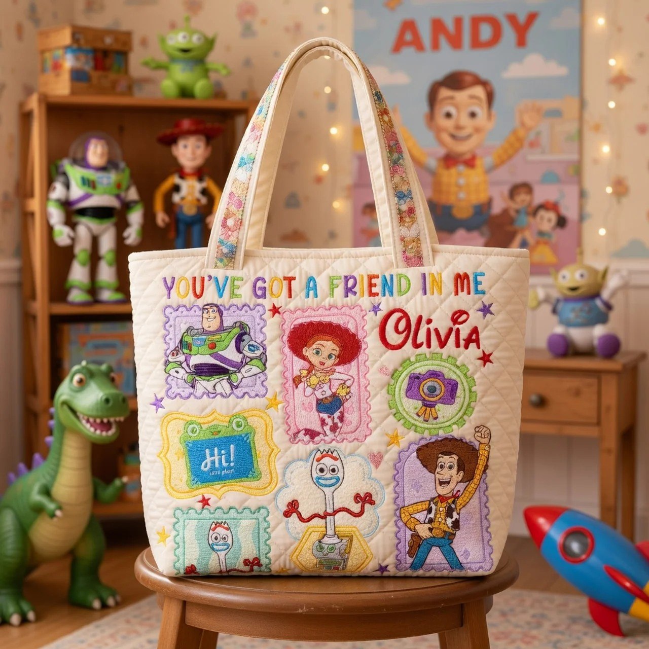 Best Friends Forever - Personalized Quilted Tote Bag - NSK10025